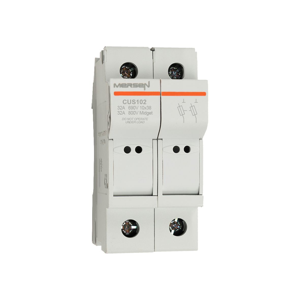 D1062718 - modular fuse holder, UL+IEC, 2P, 10x38, MIDGET, DIN rail mounting, IP20
